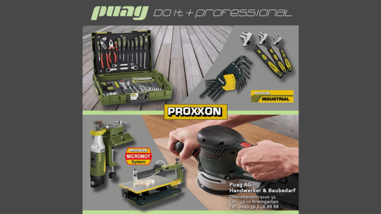 Proxxon Elektro-Feinwerkzeuge und Schraubwerkzeuge - exklusiv erhältlich bei der Puag AG