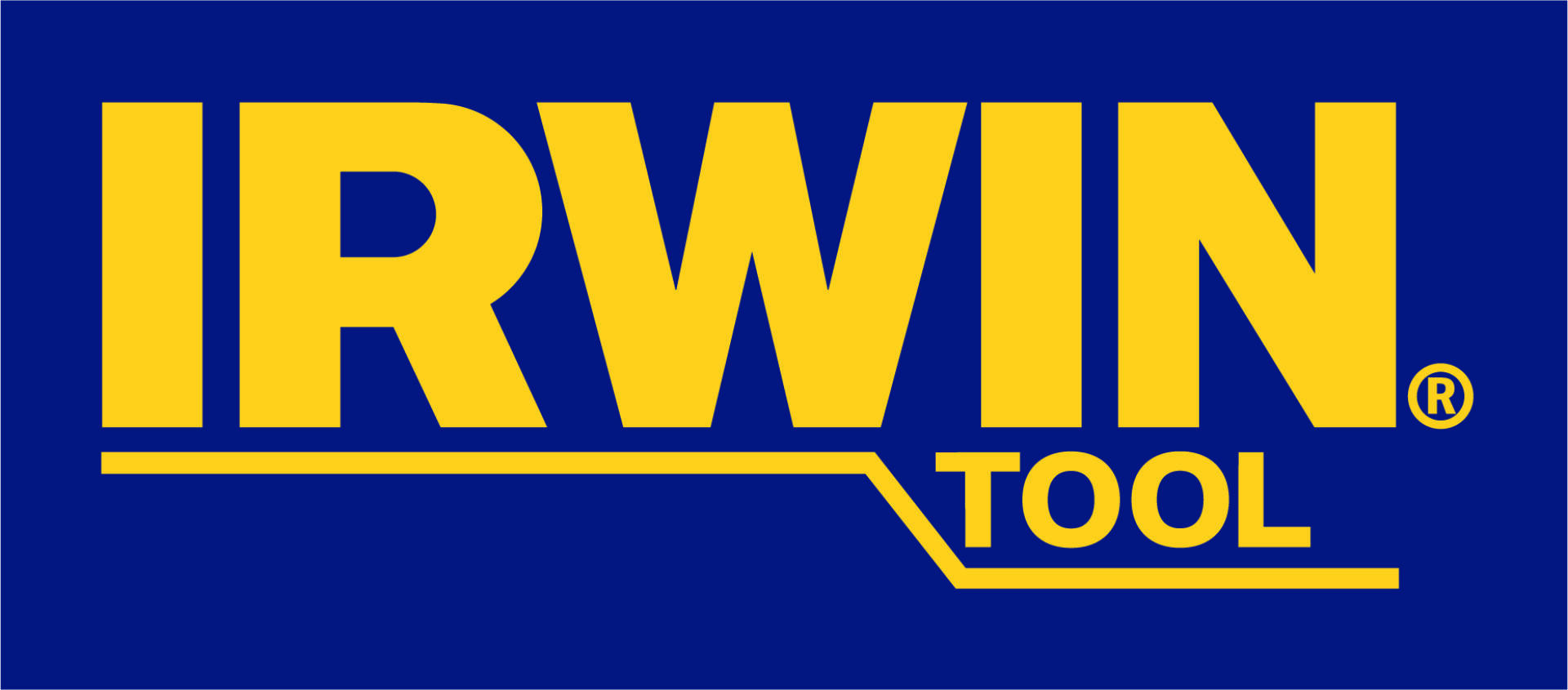 Das IRWIN TOOL-Logo in fetten gelben Buchstaben auf blauem Hintergrund, wobei das Wort „TOOL“ unterstrichen und rechts unterhalb von „IRWIN“ ausgerichtet ist.