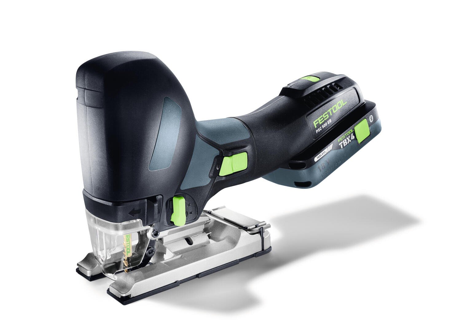 Festool-Akku-Stichsäge mit einem 18-V-Akku.